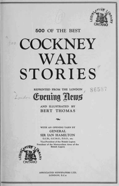 جلد کتاب 500 of the Best Cockney War Stories