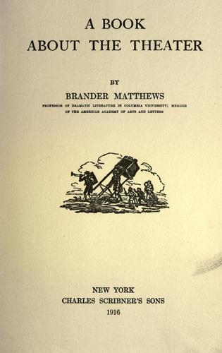 جلد کتاب A Book About the Theater