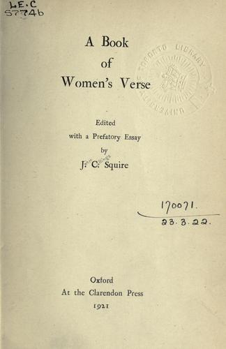 جلد کتاب A Book of Women's Verse