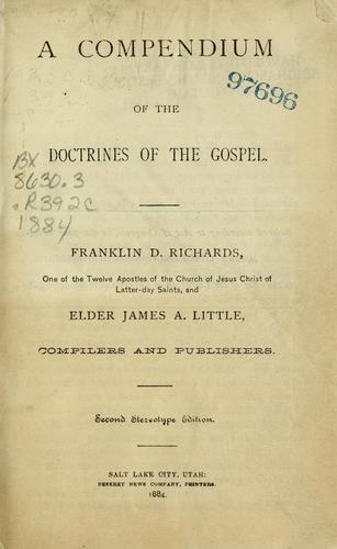 جلد کتاب A Compendium of the Doctrines of the Gospel