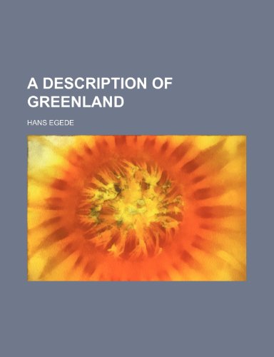 جلد کتاب A Description of Greenland