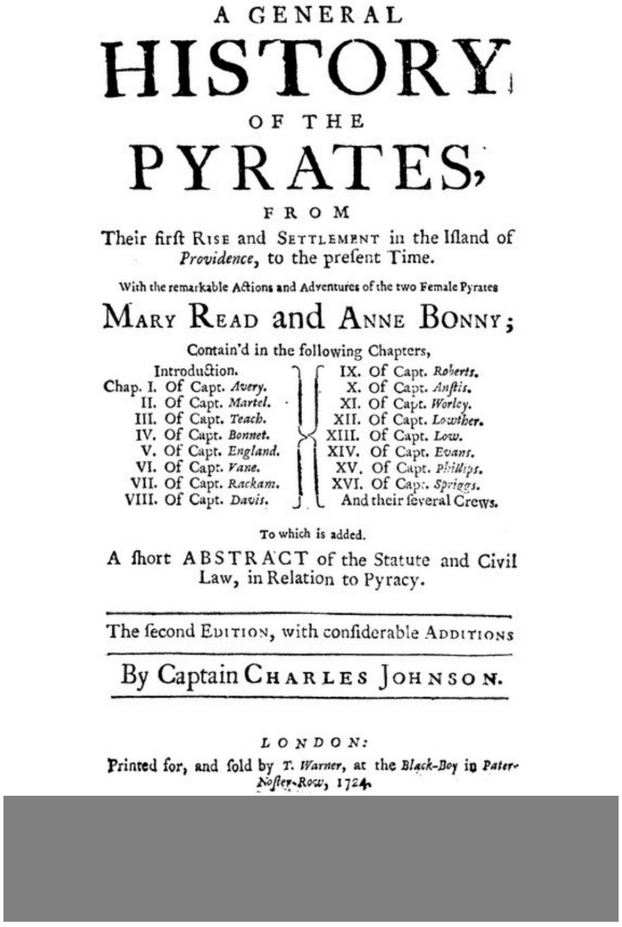 جلد کتاب A General History of the Pyrates