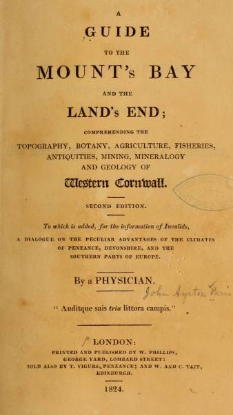 جلد کتاب A Guide to the Mount's Bay and the Land's End