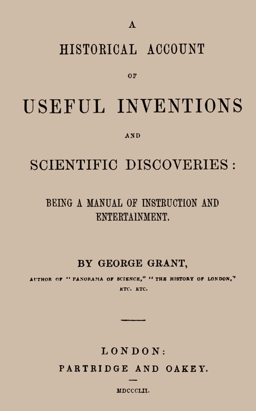 جلد کتاب A Historical Account of Useful Inventions and Scientific Discoveries