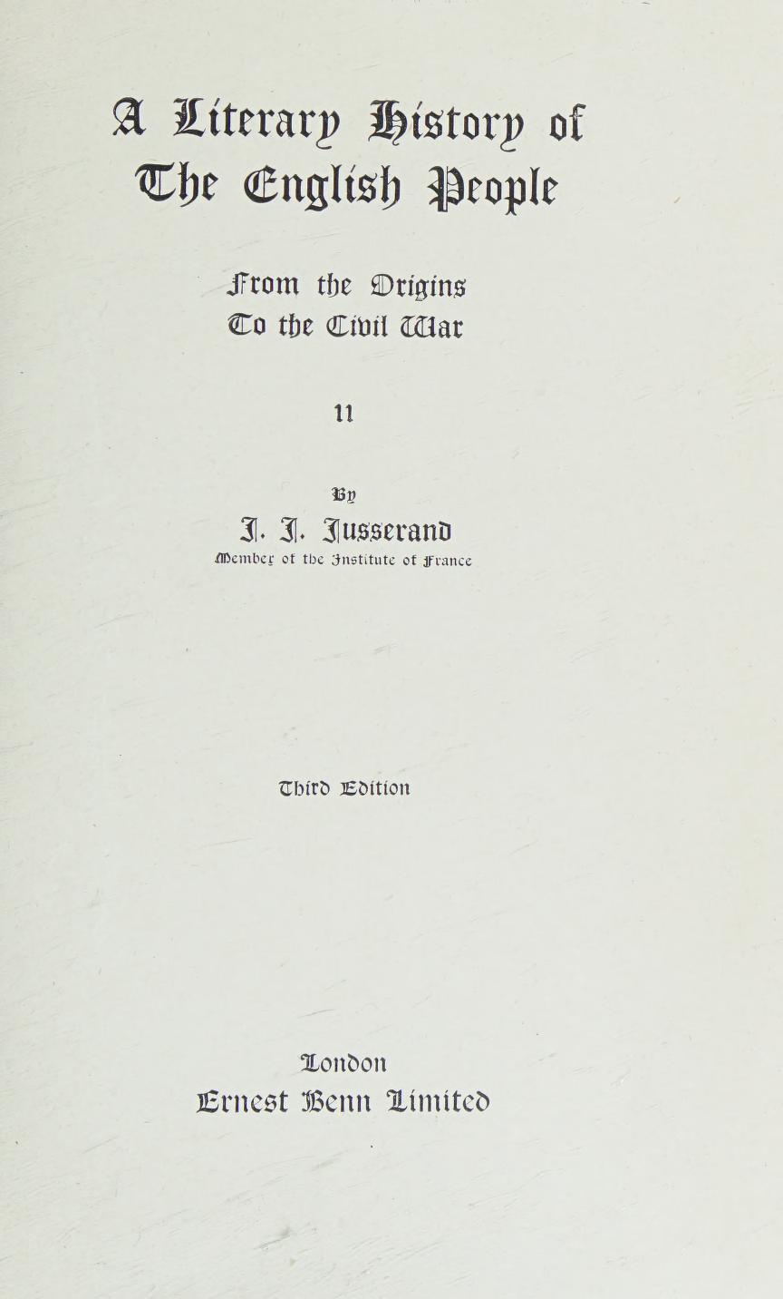 جلد کتاب A Literary History of the English People