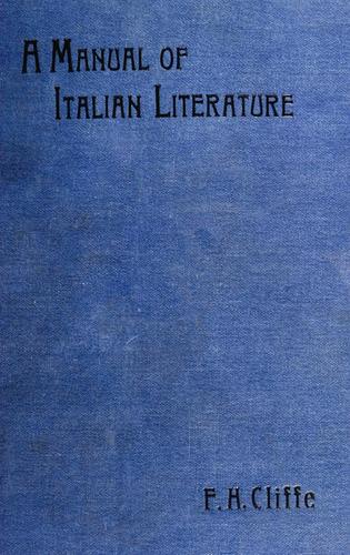 جلد کتاب A Manual of Italian Literature