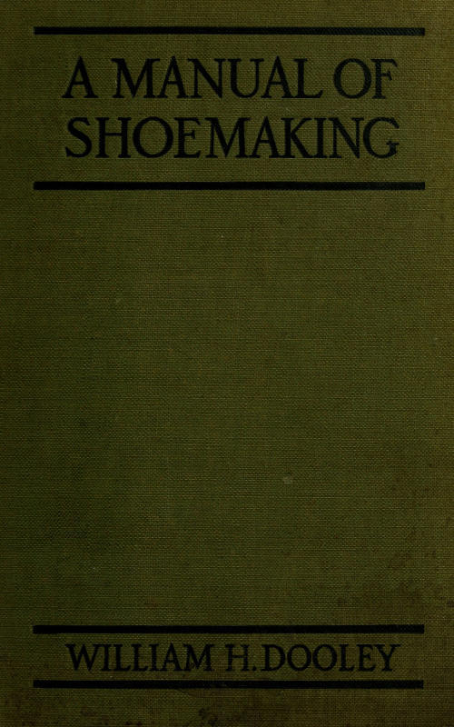 جلد کتاب A Manual of Shoemaking and Leather and Rubber Products