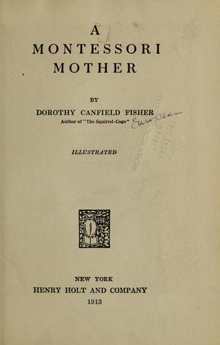 جلد کتاب A Montessori Mother