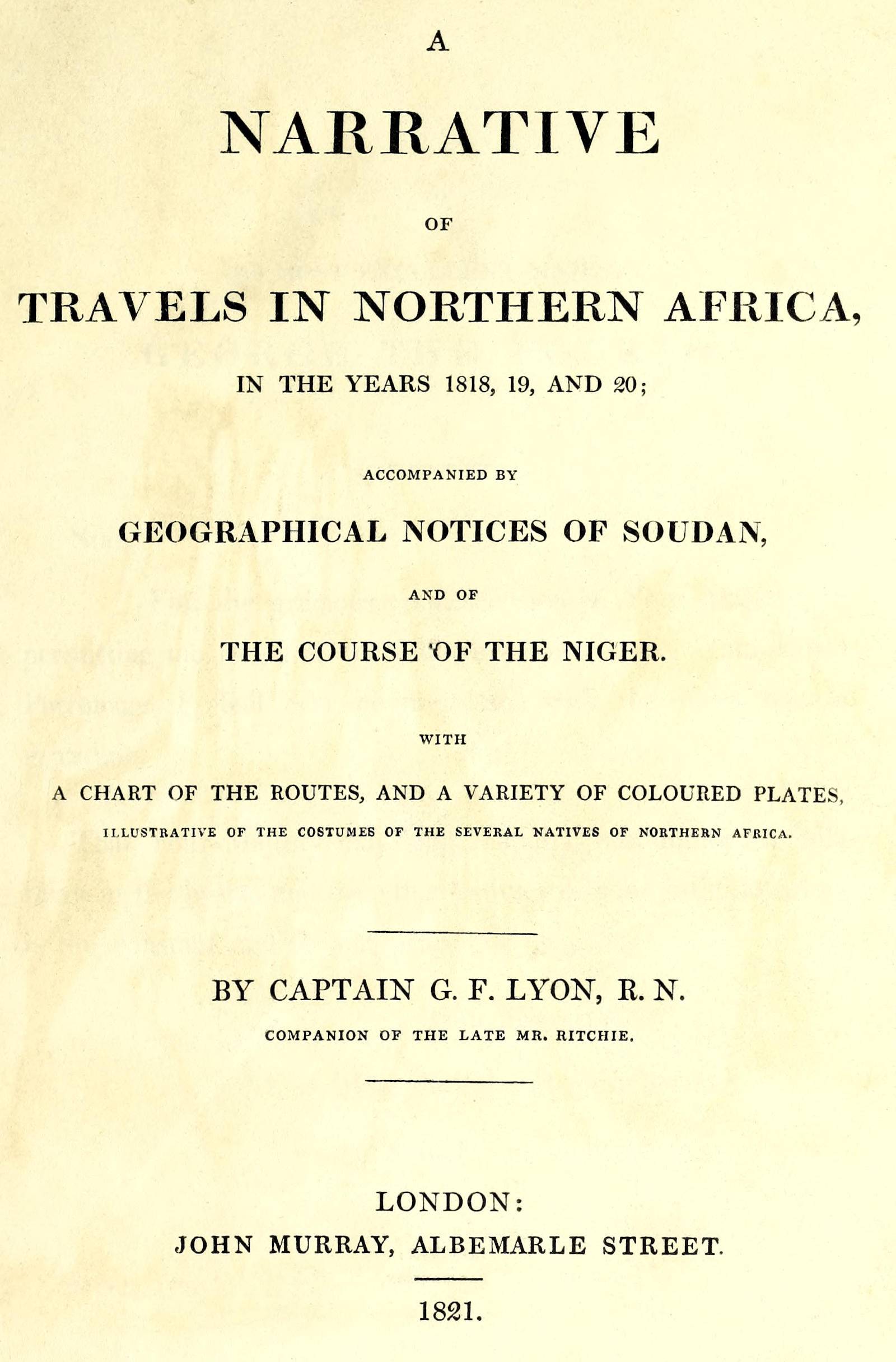 جلد کتاب A narrative of travels in northern Africa