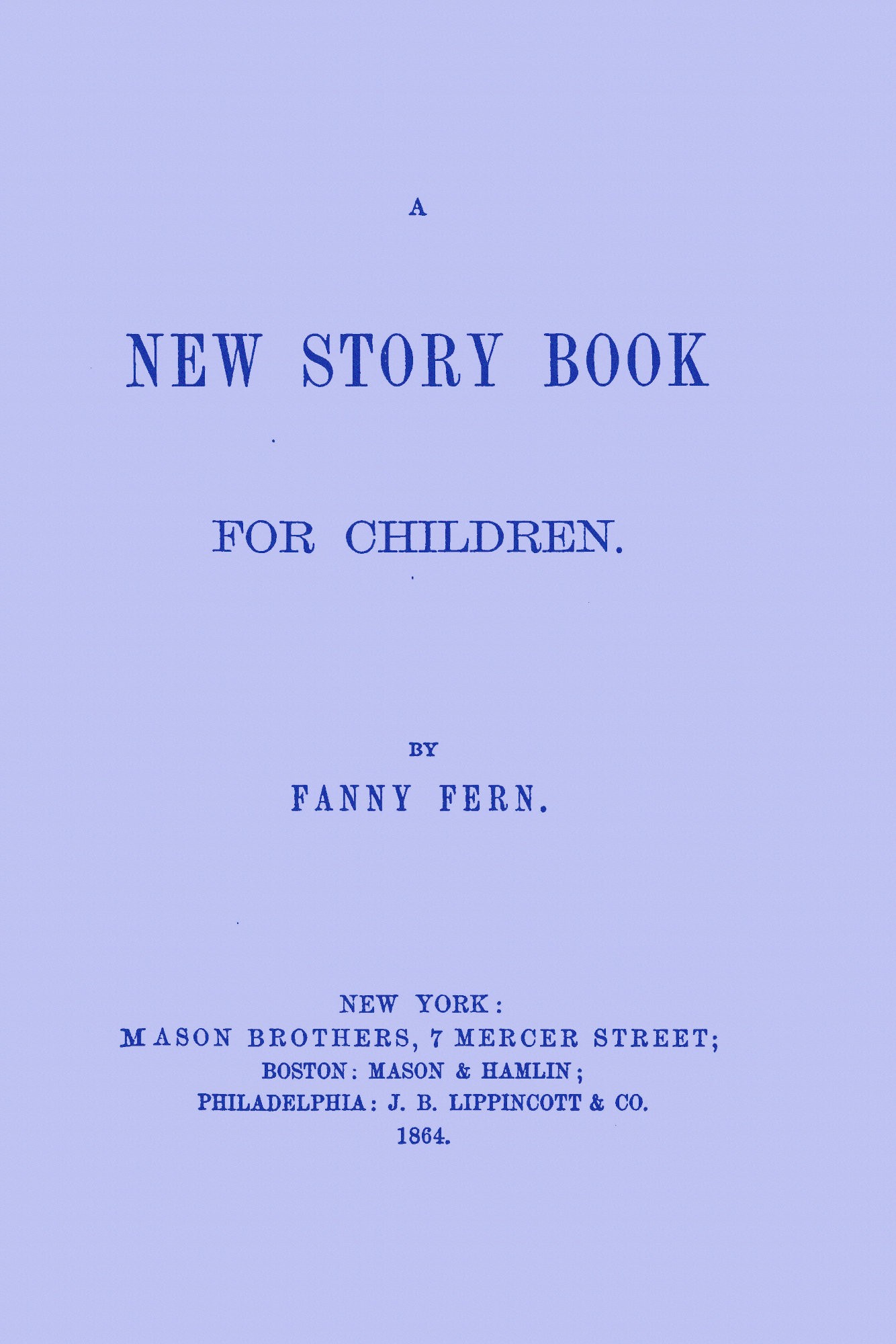 جلد کتاب A New Story Book for Children