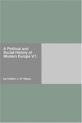 جلد کتاب A Political and Social History of Modern Europe V.1.