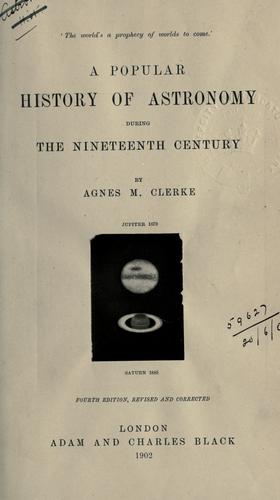 جلد کتاب A Popular History of Astronomy During the Nineteenth Century