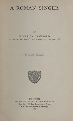 جلد کتاب A Roman Singer