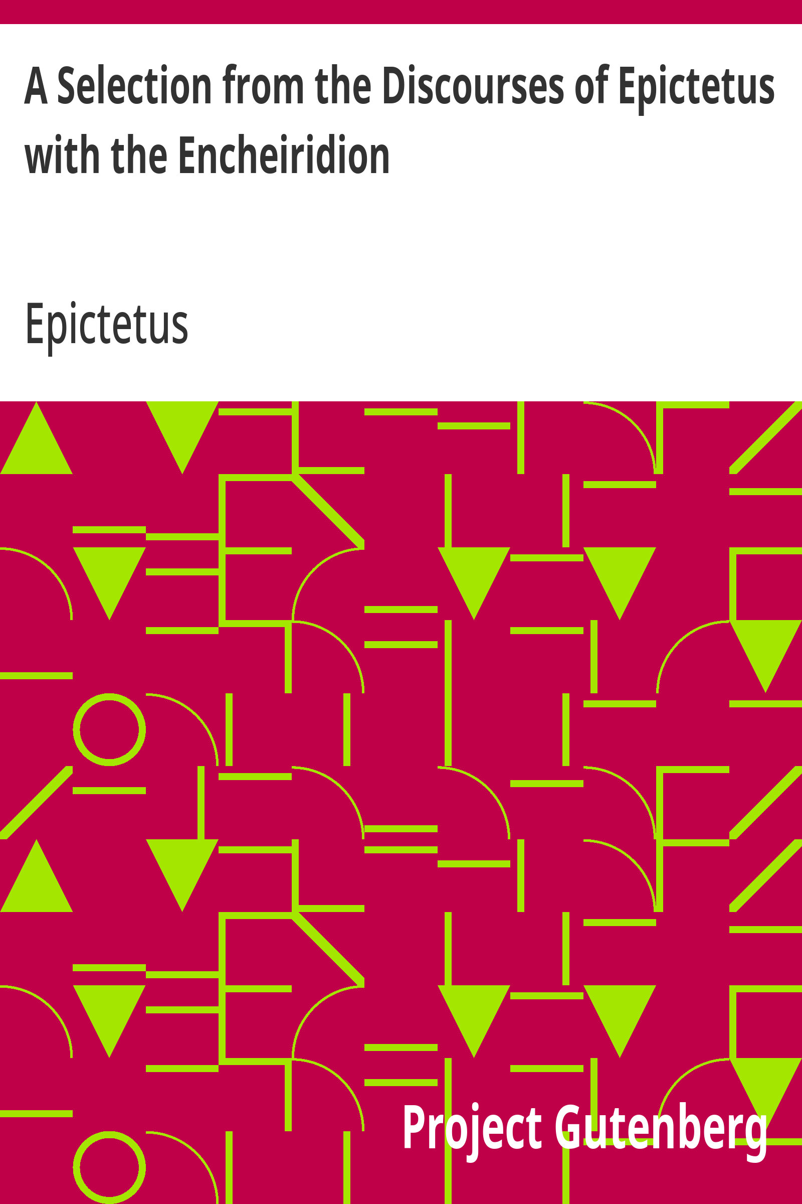 جلد کتاب A Selection from the Discourses of Epictetus