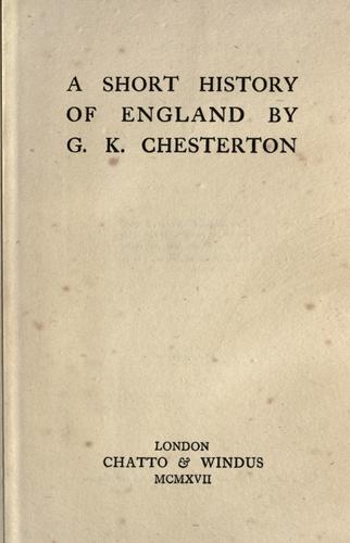 جلد کتاب A Short History of England