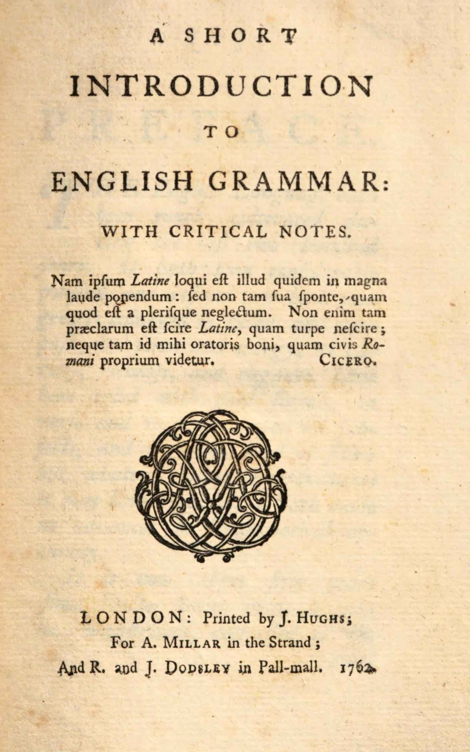 جلد کتاب A Short Introduction to English Grammar
