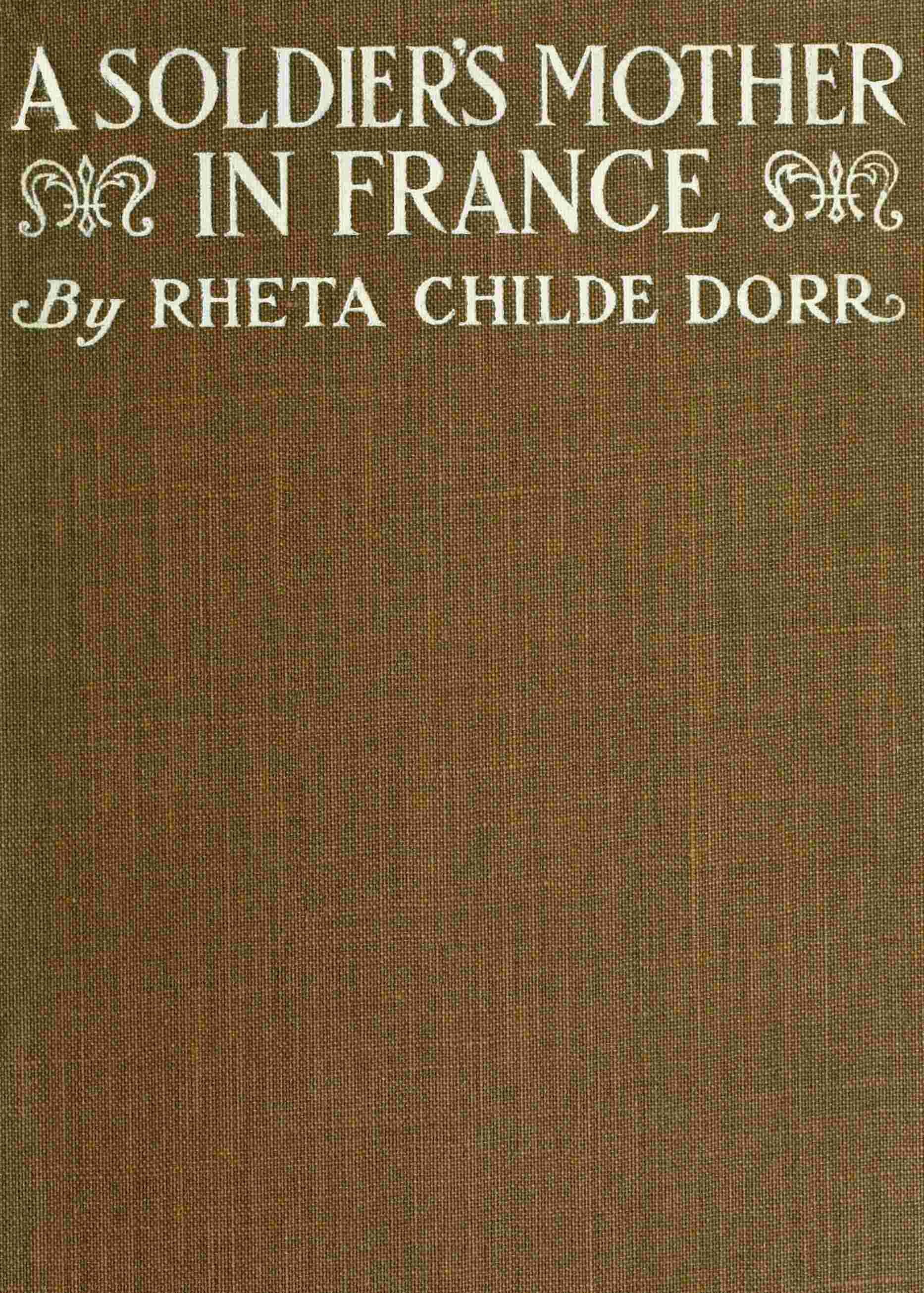 جلد کتاب A Soldier's Mother in France