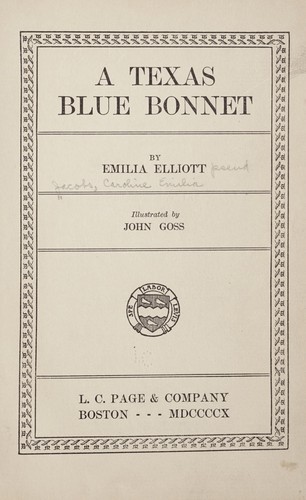 جلد کتاب A Texas Blue Bonnet