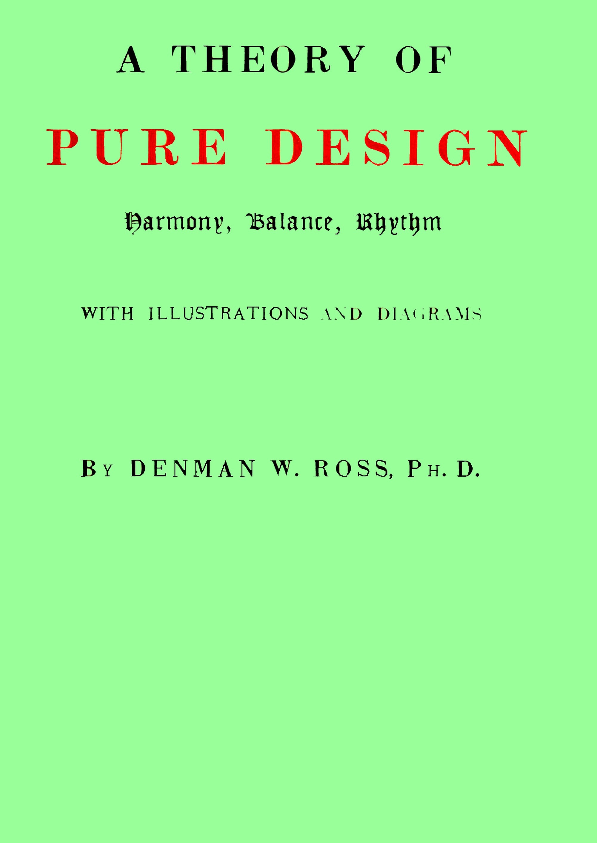 جلد کتاب A theory of pure design