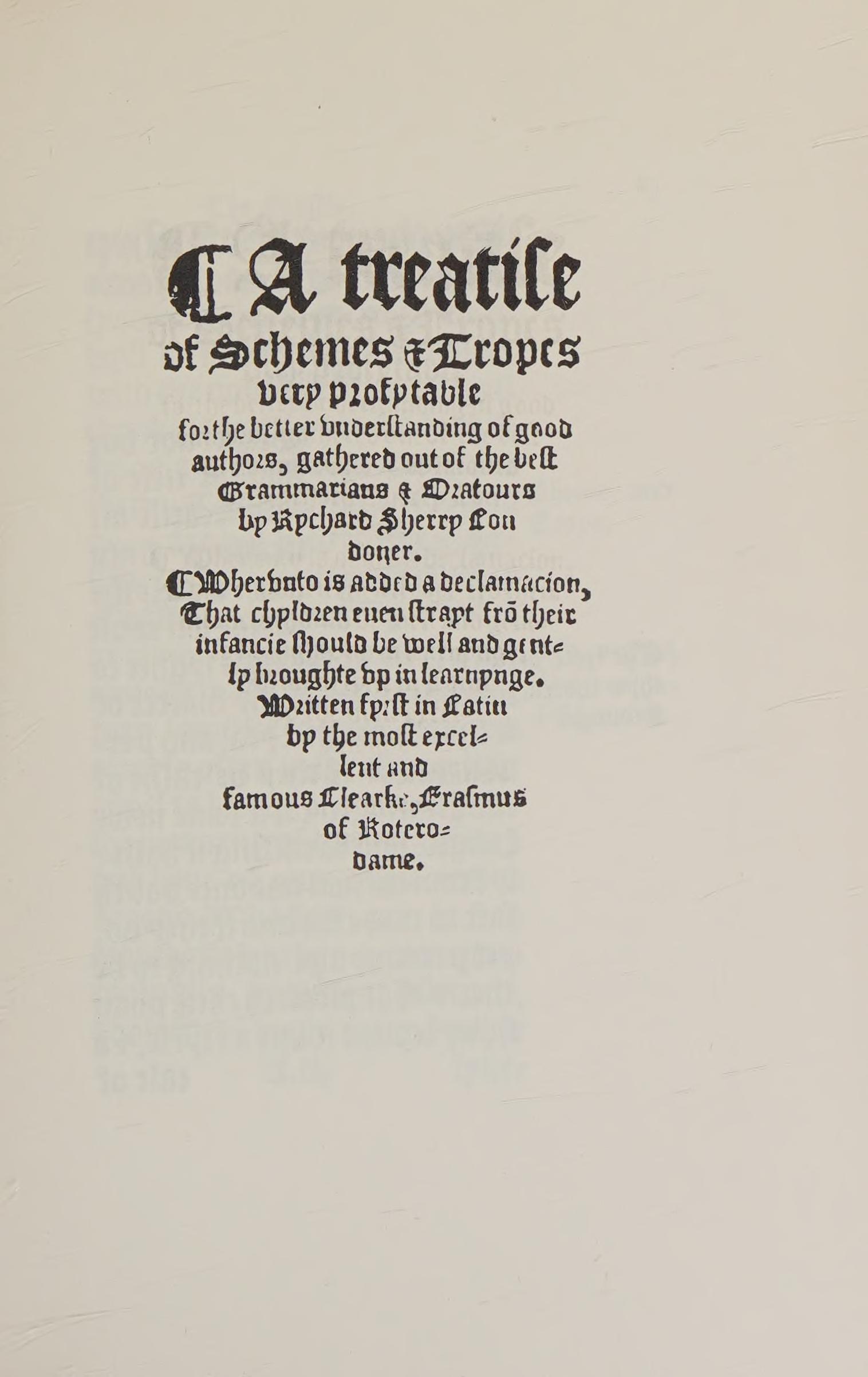 جلد کتاب A Treatise of Schemes and Tropes