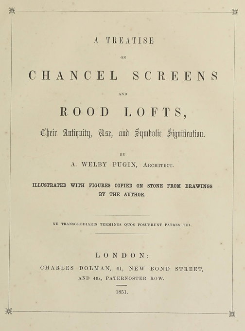 جلد کتاب A Treatise on Chancel Screens and Rood Lofts