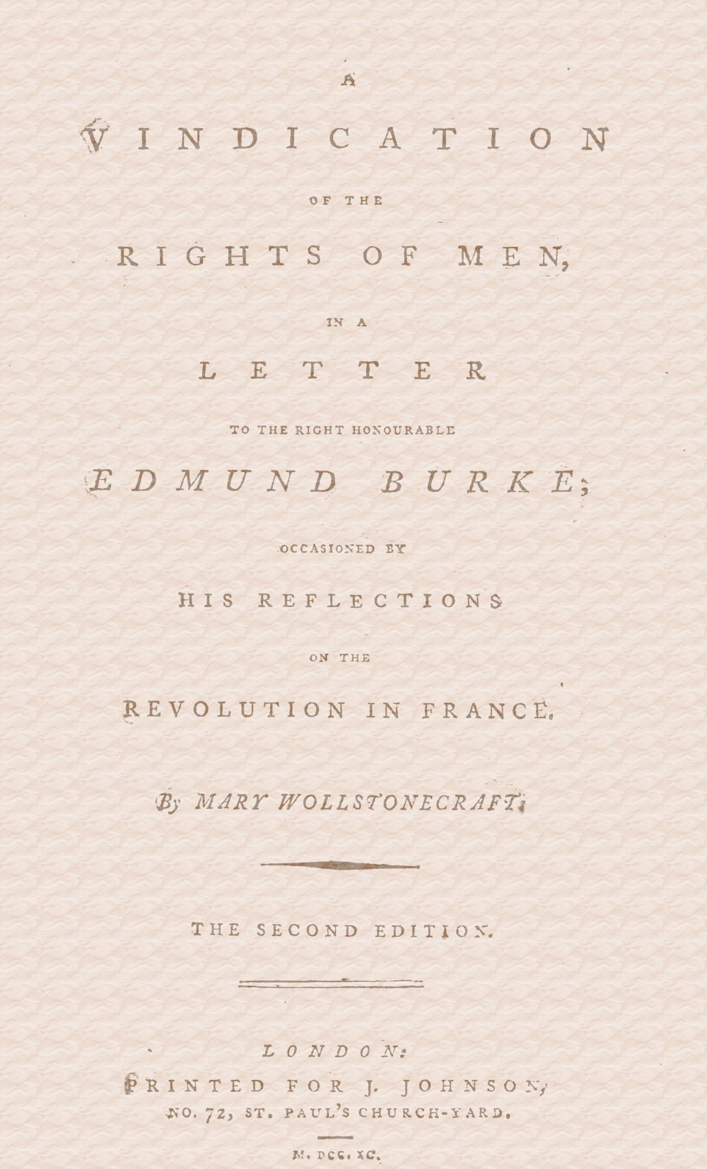 جلد کتاب A Vindication of the Rights of Men