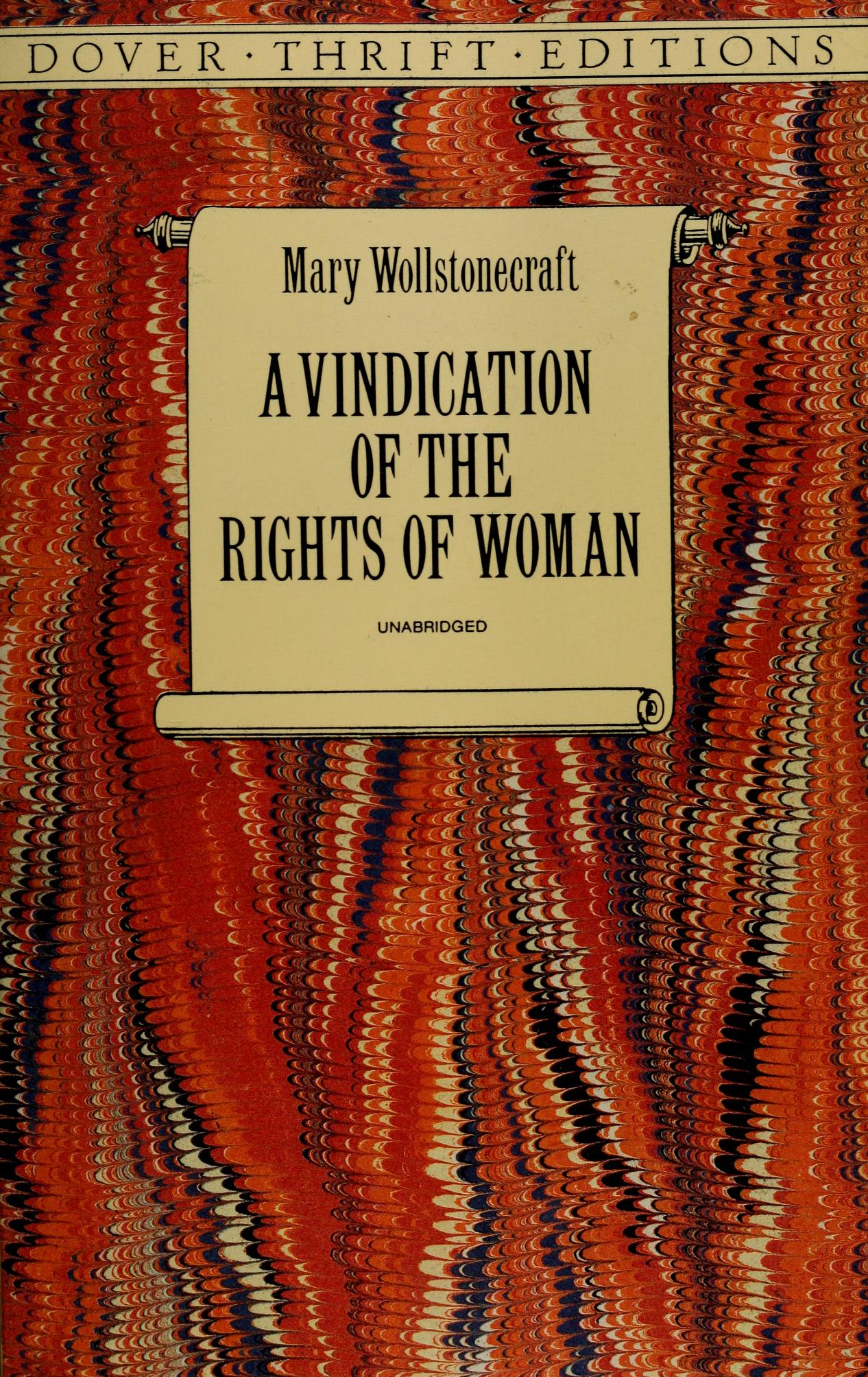 جلد کتاب A Vindication of the Rights of Woman
