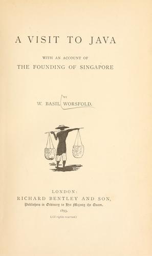 جلد کتاب A Visit to Java With an Account of the Founding of Singapore
