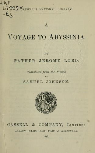 جلد کتاب A Voyage to Abyssinia
