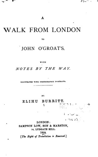 جلد کتاب A Walk from London to John O'Groat's