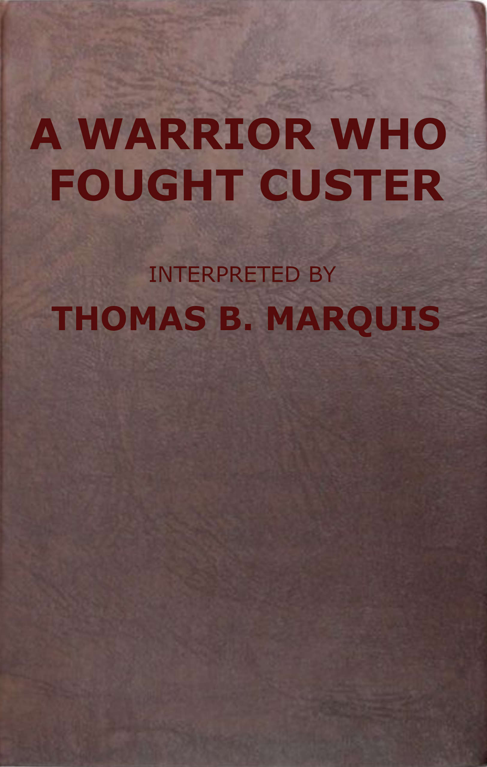 جلد کتاب A Warrior Who Fought Custer