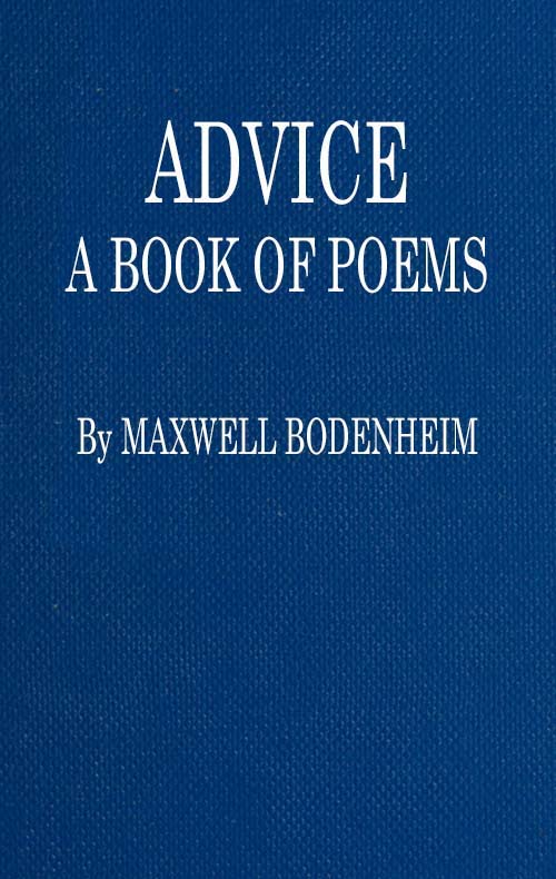 جلد کتاب Advice: A Book of Poems