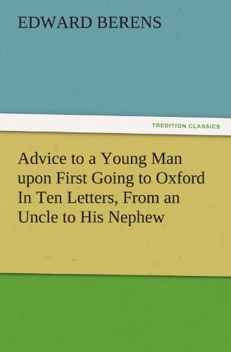 جلد کتاب Advice to a Young Man upon First Going to Oxford