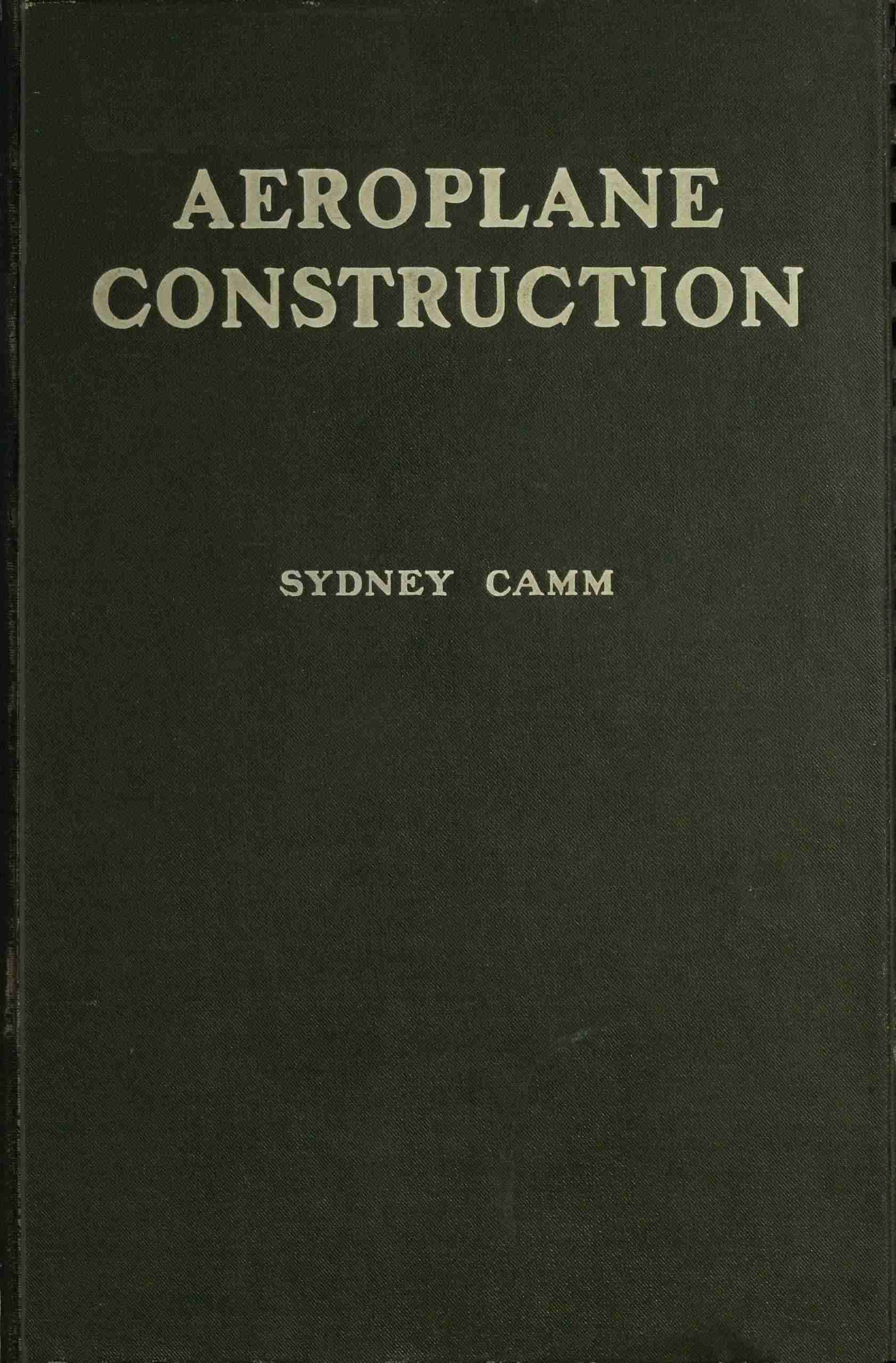 جلد کتاب Aeroplane Construction