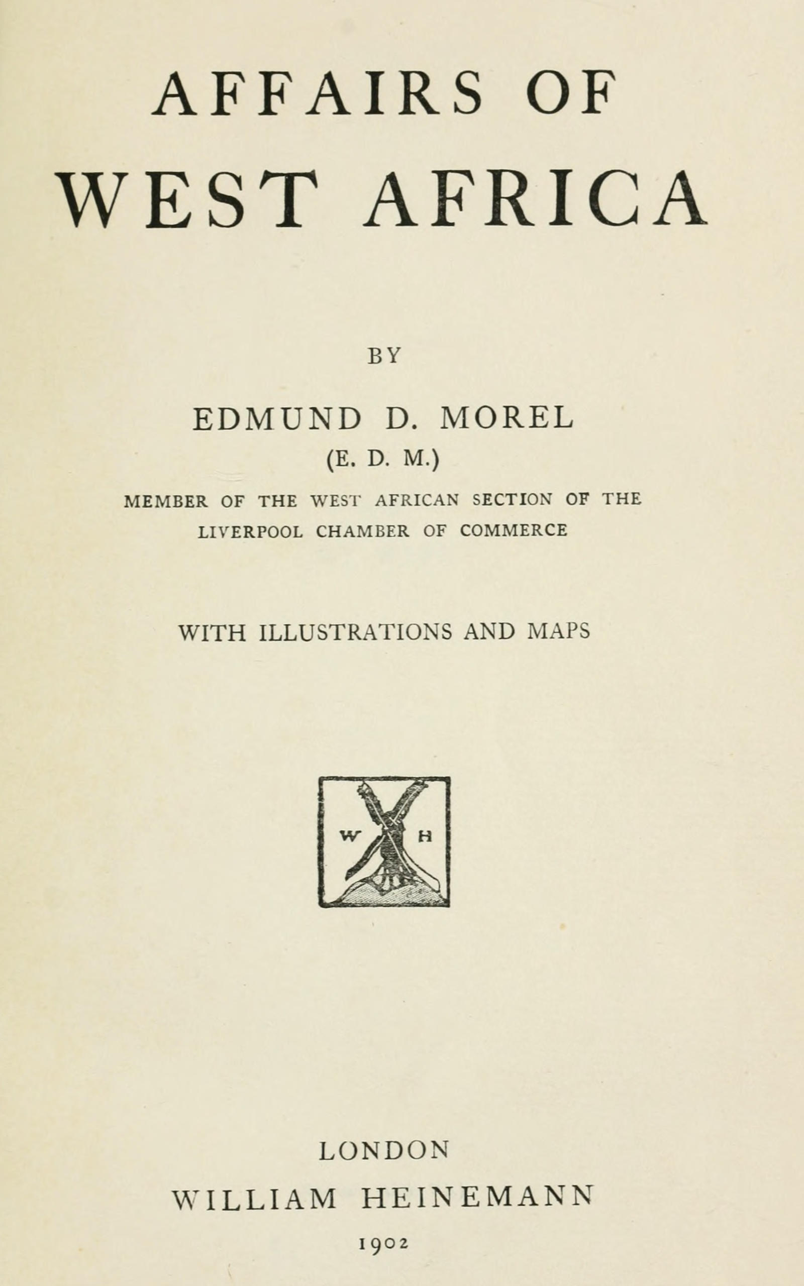 جلد کتاب Affairs of West Africa