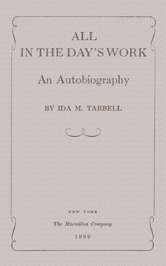 جلد کتاب All in the Day's Work: An Autobiography