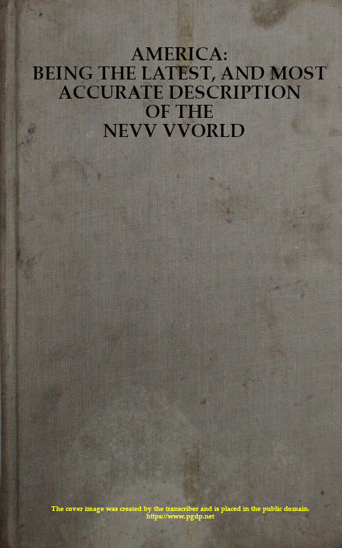 جلد کتاب America: Being the Latest, and Most Accurate Description of the New World