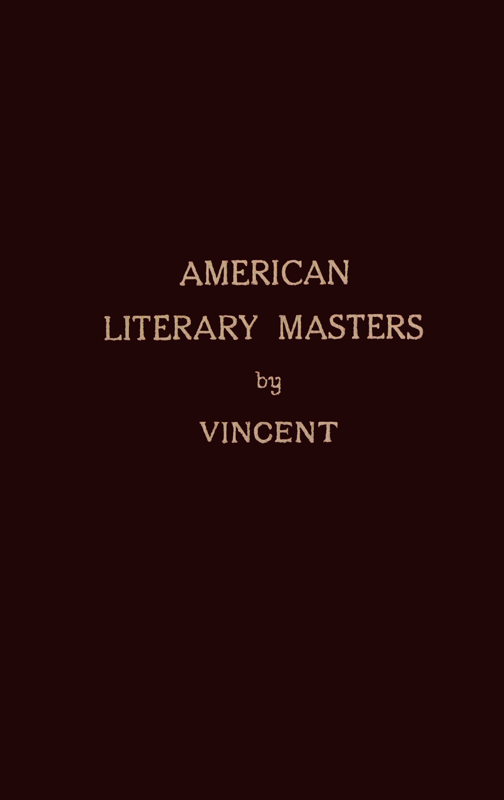 جلد کتاب American Literary Masters