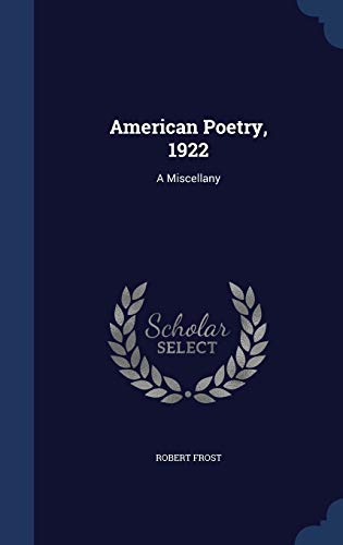 جلد کتاب American Poetry, 1922: A Miscellany