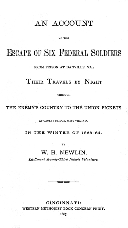 جلد کتاب An Account of the Escape of Six Federal Soldiers from Prison at Danville, Va.