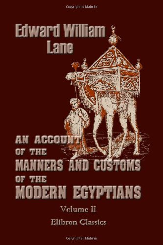 جلد کتاب An Account of the Manners and Customs of the Modern Egyptians