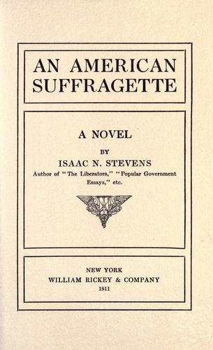 جلد کتاب An American Suffragette