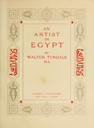 جلد کتاب An Artist in Egypt