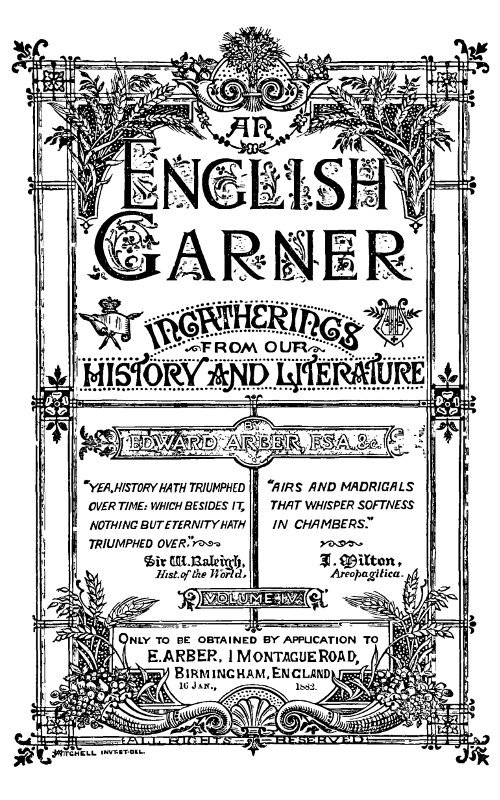 جلد کتاب An English Garner: Ingatherings from Our History and Literature (4 of 8)