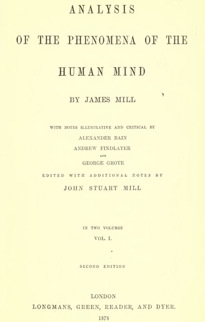 جلد کتاب Analysis of the Phenomena of the Human Mind