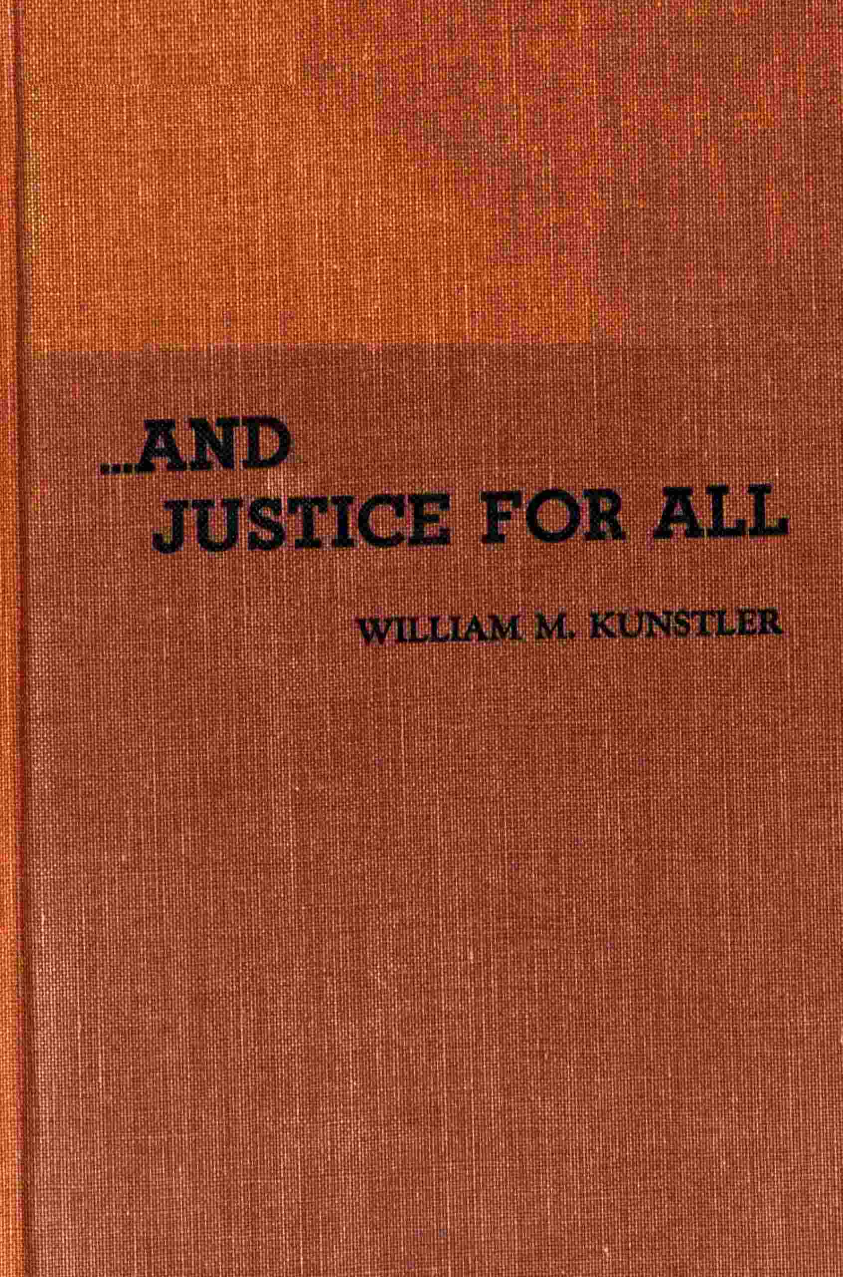 جلد کتاب ... And Justice for All