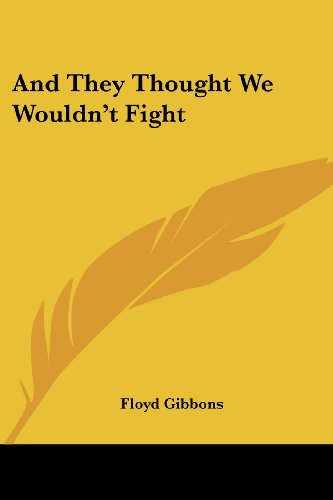 جلد کتاب "And they thought we wouldn't fight"