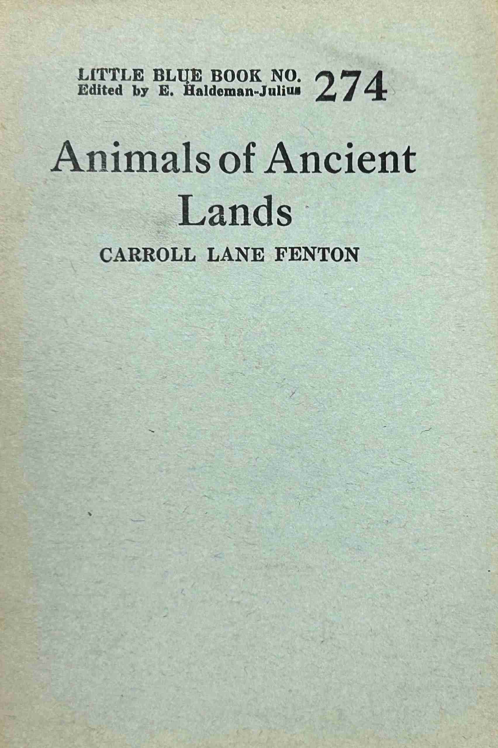جلد کتاب Animals of ancient lands