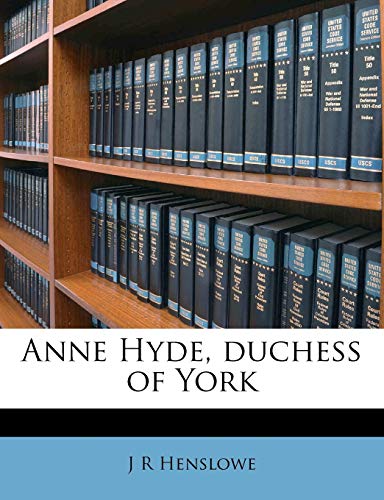 جلد کتاب Anne Hyde, Duchess of York
