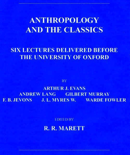 جلد کتاب Anthropology and the Classics